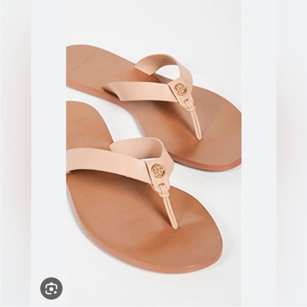 Tory Burch Manon Tan Leather Sandals - Picture 3 of 10